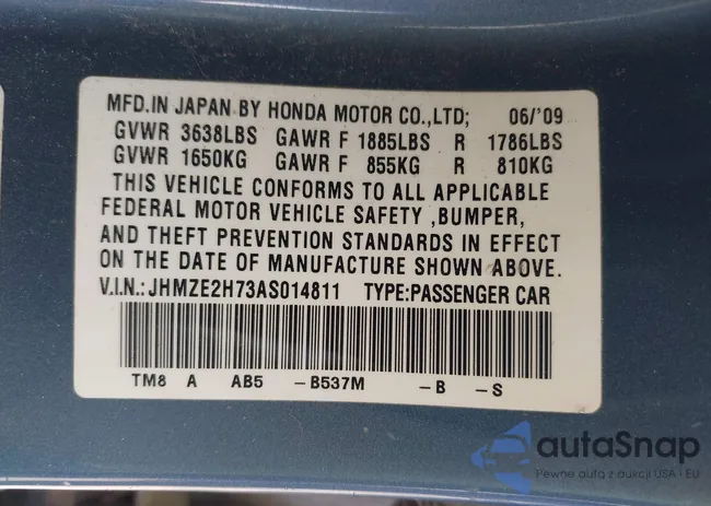 JHMZE2H73AS014811: 42517559