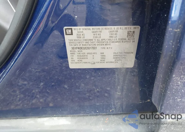 3GYFNDE32CS517331: 42518601