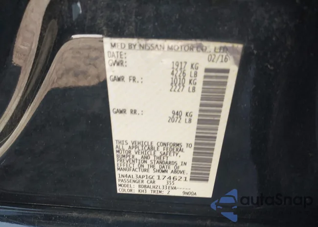 1N4AL3AP1GC174621: 42518639