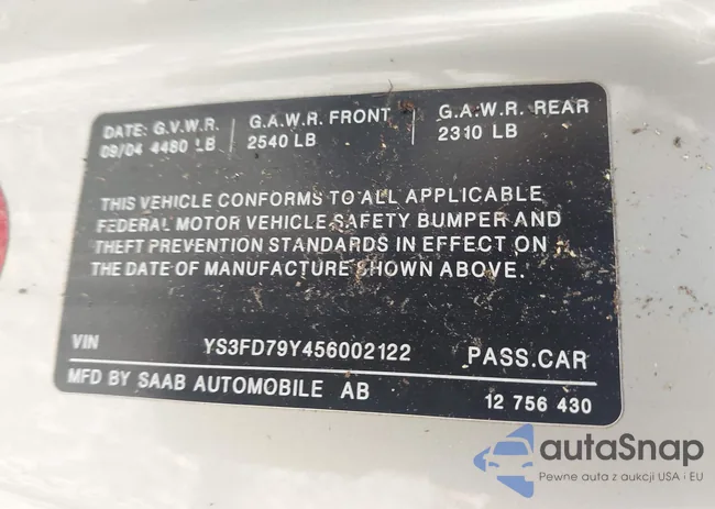 YS3FD79Y456002122: 42518821