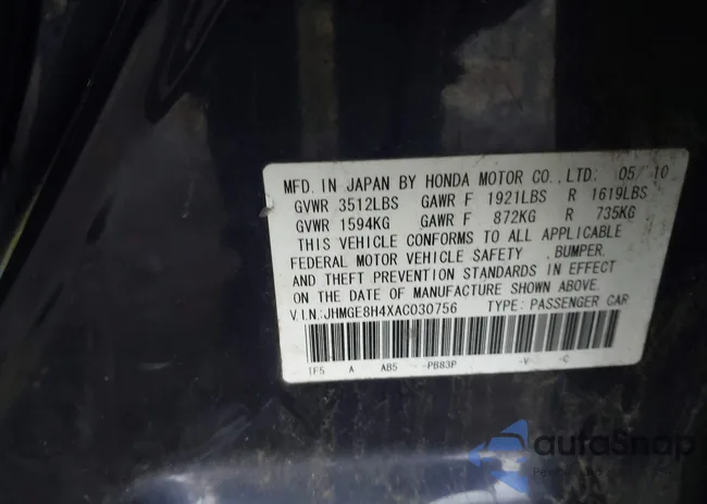 JHMGE8H4XAC030756: 42518860