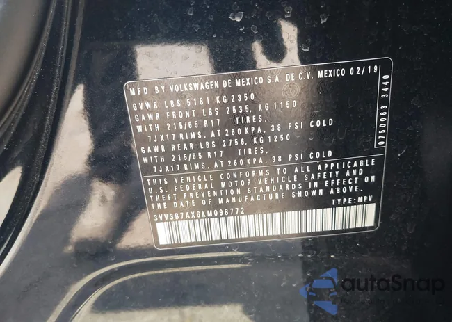 3VV3B7AX6KM098772: 42518914