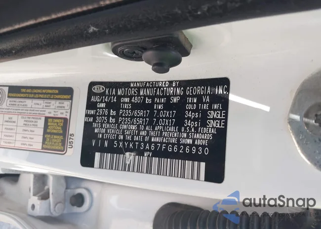 5XYKT3A67FG626930: 42519028