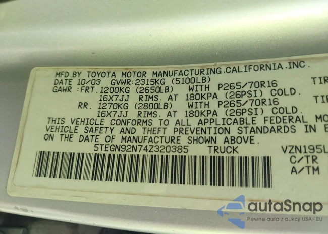 5TEGN92N74Z320385: 42518307