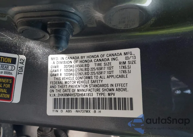 2HKRM4H57DH641853: 42518380