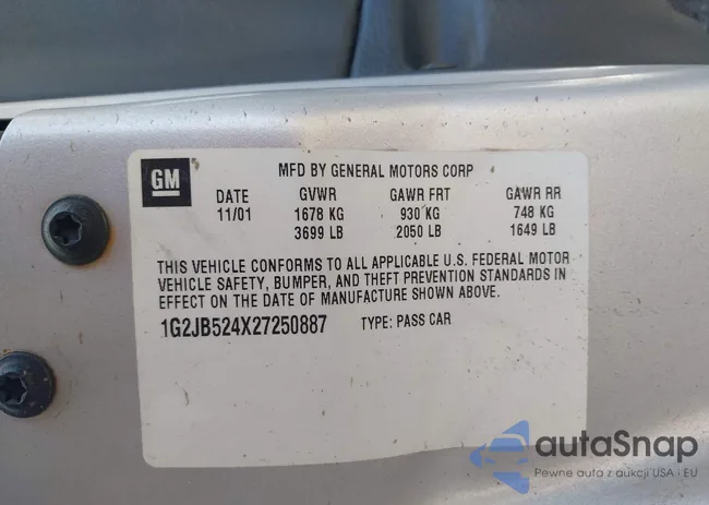 1G2JB524X27250887: 42518415