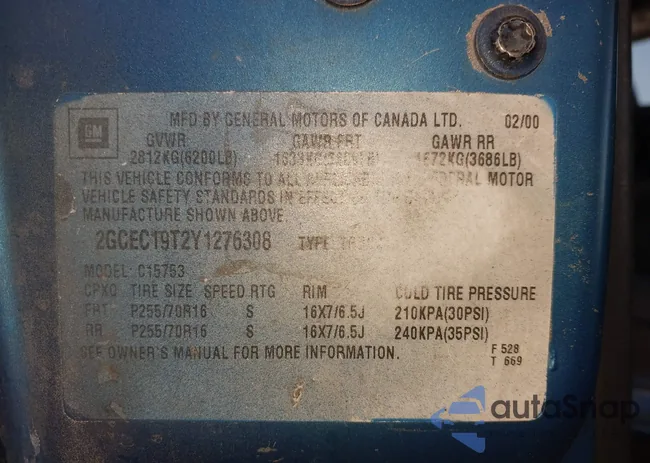 2GCEC19T2Y1276308: 42519332