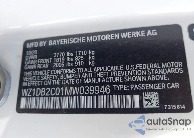 WZ1DB2C01MW039946: 42519516