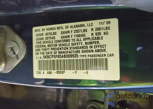 5KBCP3F85AB009935: 42520810