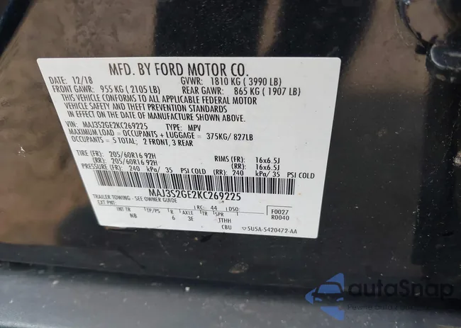 MAJ3S2GE2KC269225: 42520922