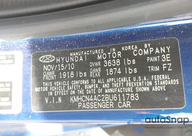 KMHCN4AC2BU611783: 42520926