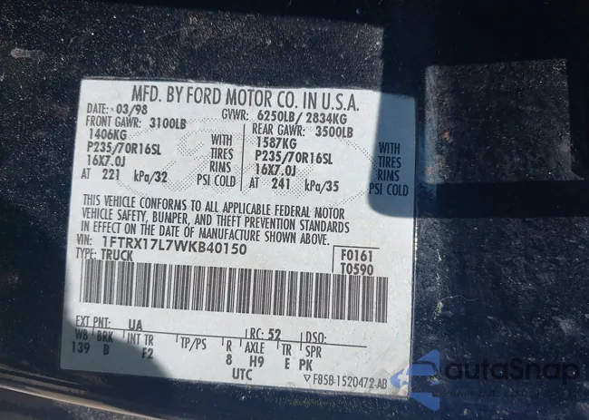 1FTRX17L7WKB40150: 42521171