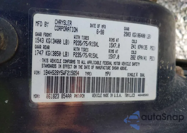 1B4HS28Y5WF215654: 42521189