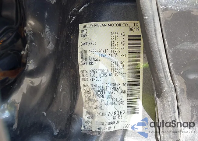 1N6AD0EV1KN778162: 42520361