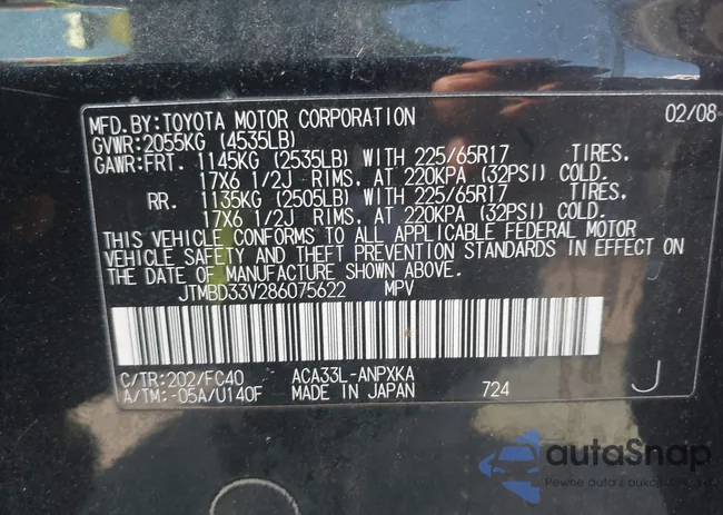 JTMBD33V286075622: 42520388