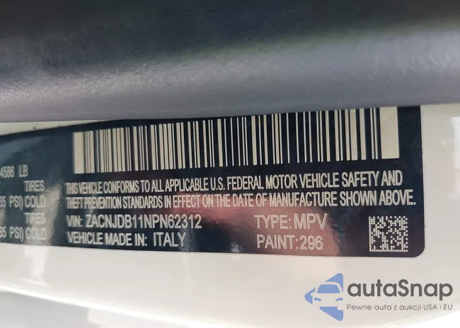 ZACNJDB11NPN62312: 42520580