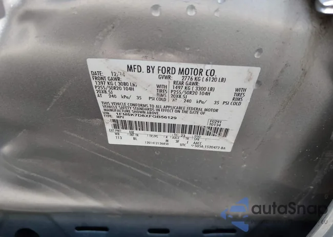 1FM5K7D8XFGB56129: 42521212