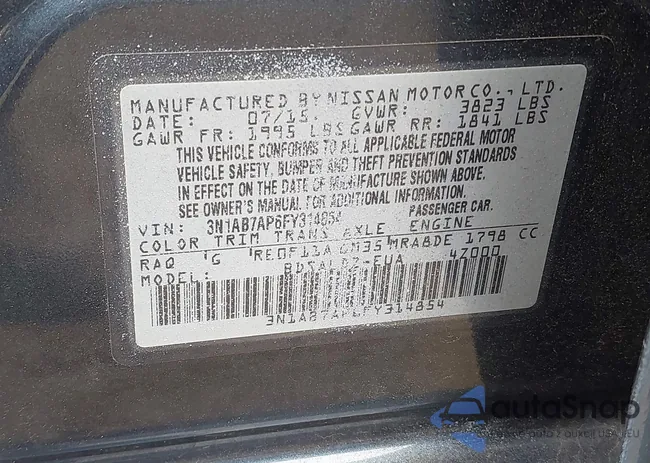 3N1AB7AP6FY314854: 42521325