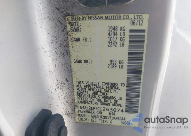 1N4AL2EP7CC263074: 42521336