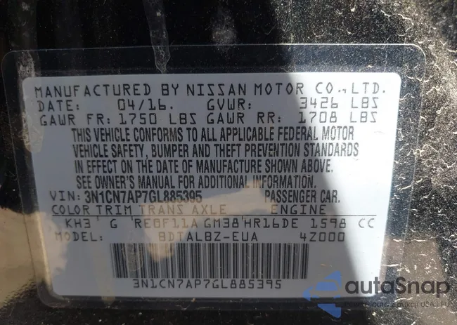 3N1CN7AP7GL885395: 42521582