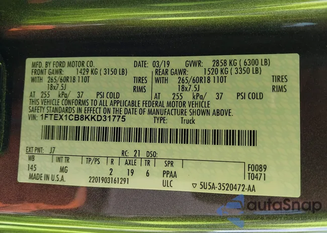 1FTEX1CB8KKD31775: 42522883