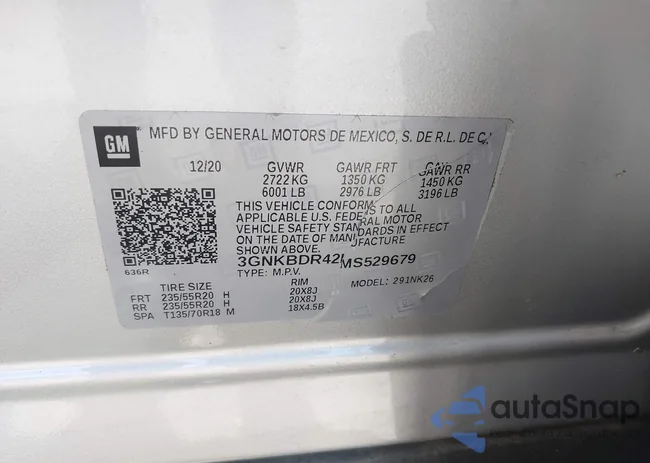 3GNKBDR42MS529679: 42522909