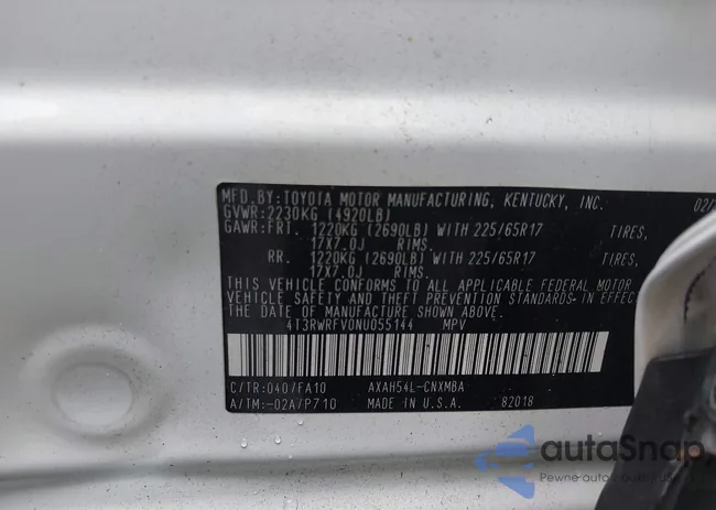 4T3RWRFV0NU055144: 42522934