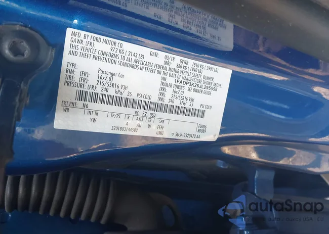 1FADP3K26JL295558: 42522969