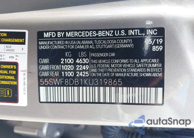 55SWF8DB1KU319865: 42523028