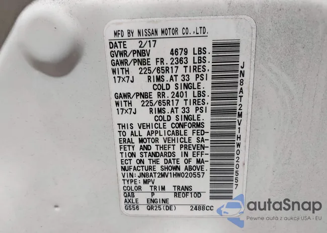 JN8AT2MV1HW020557: 42523119