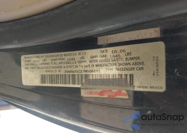 3VWRW31C27M506191: 42522294