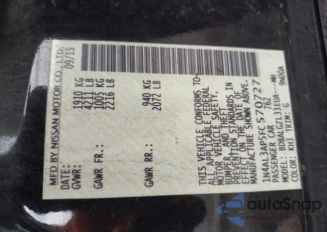 1N4AL3AP5FC570727: 42522396