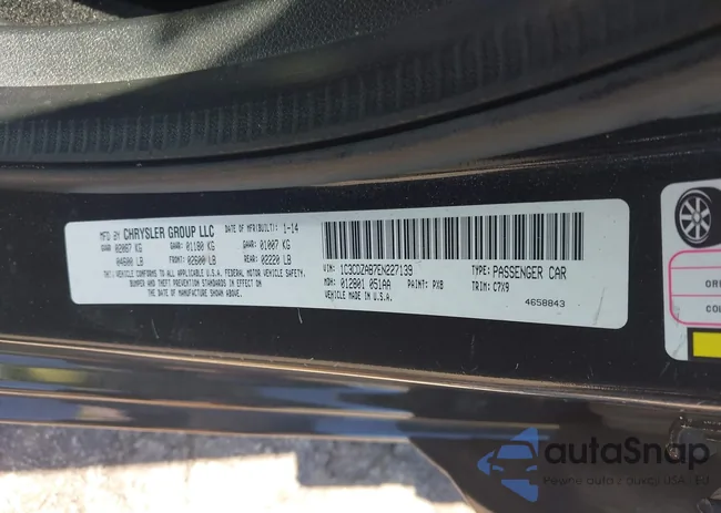 1C3CDZAB7EN227139: 42523643