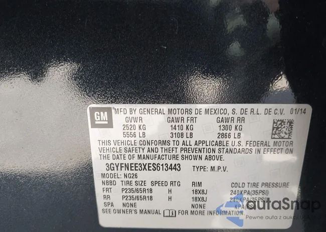 3GYFNEE3XES613443: 42523733