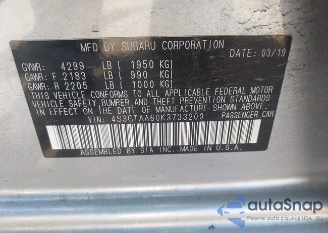 4S3GTAA60K3733200: 42523797