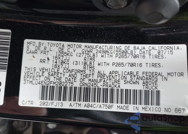 3TMLU4EN2FM202275: 42523799