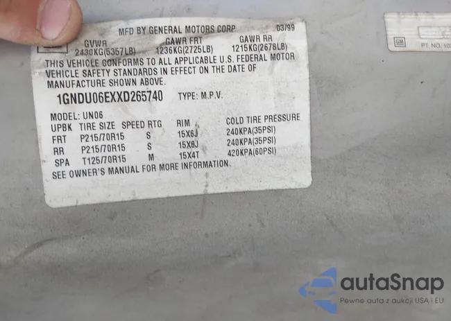 1GNDU06EXXD265740: 42523834