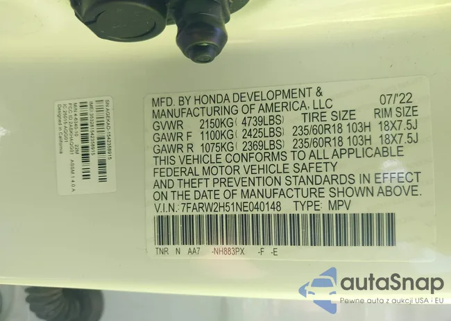 7FARW2H51NE040148: 42523841