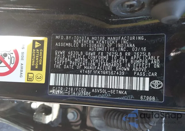 4T4BF1FK1GR567439: 42523846