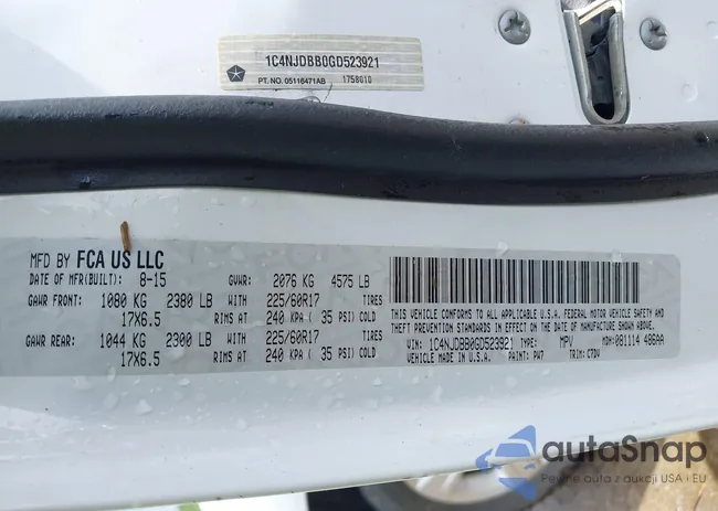 1C4NJDBB0GD523921: 42523903