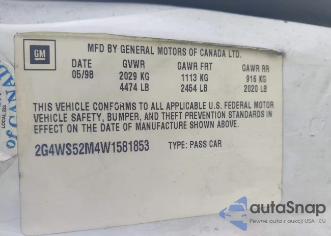 2G4WS52M4W1581853: 42523906