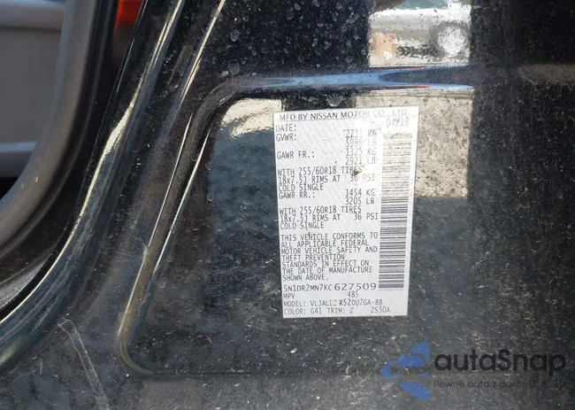 5N1DR2MN7KC627509: 42523943