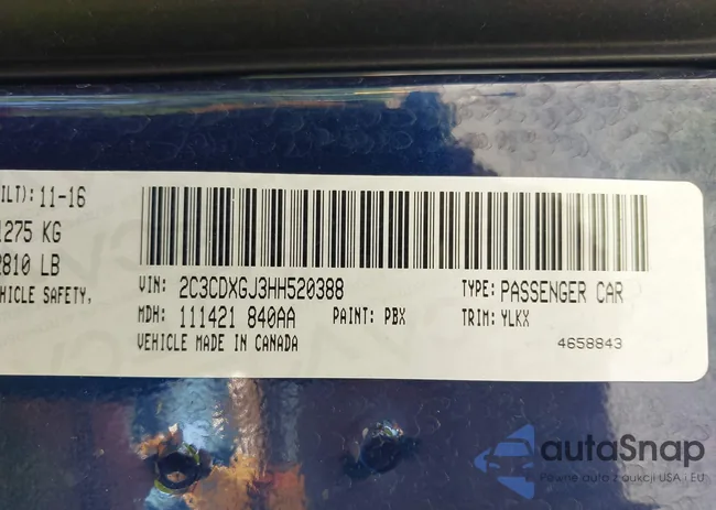 2C3CDXGJ3HH520388: 42523989