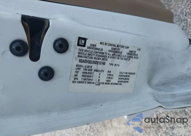 5GADV33L05D212148: 42523998