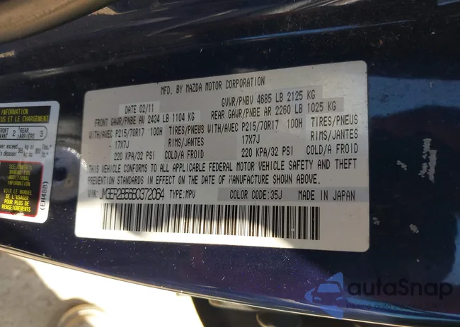 JM3ER2B56B0372064: 42524061