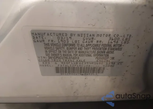 3N1CP5CU7KL514313: 42524126