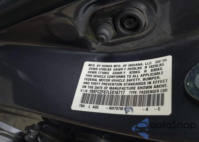 19XFC2F67LE016717: 42523218