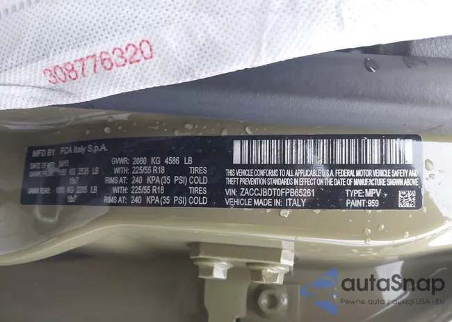 ZACCJBDT0FPB65261: 42523311