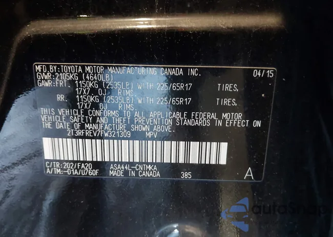 2T3RFREV7FW321309: 42523544