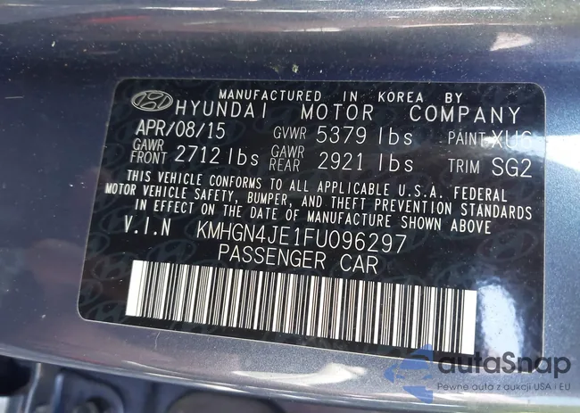 KMHGN4JE1FU096297: 42523575